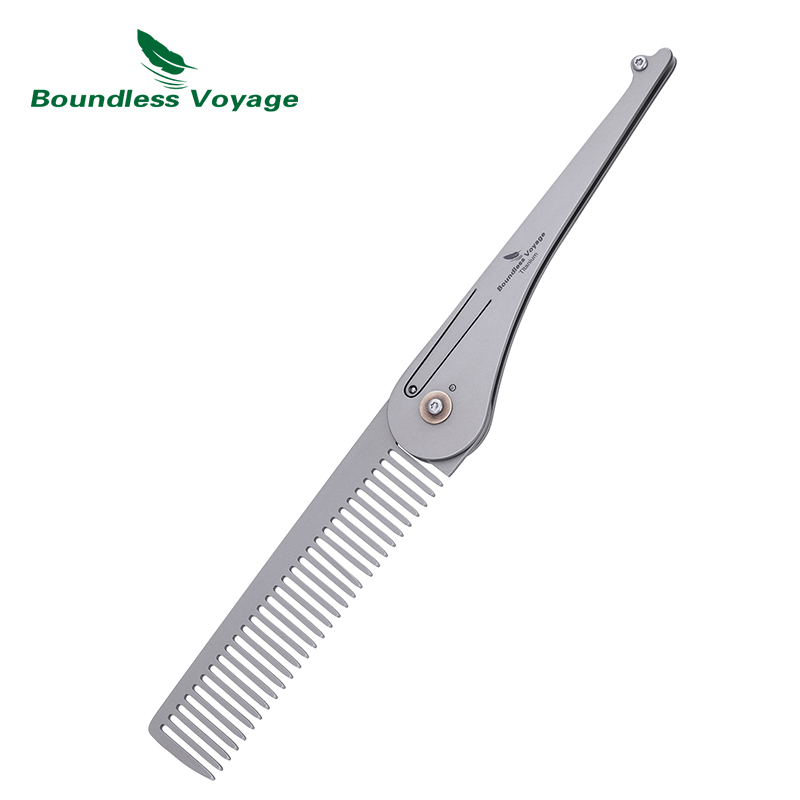 Comb Pocket Titanium - Titanium Foldable Comb Ultra Lightweight Travel