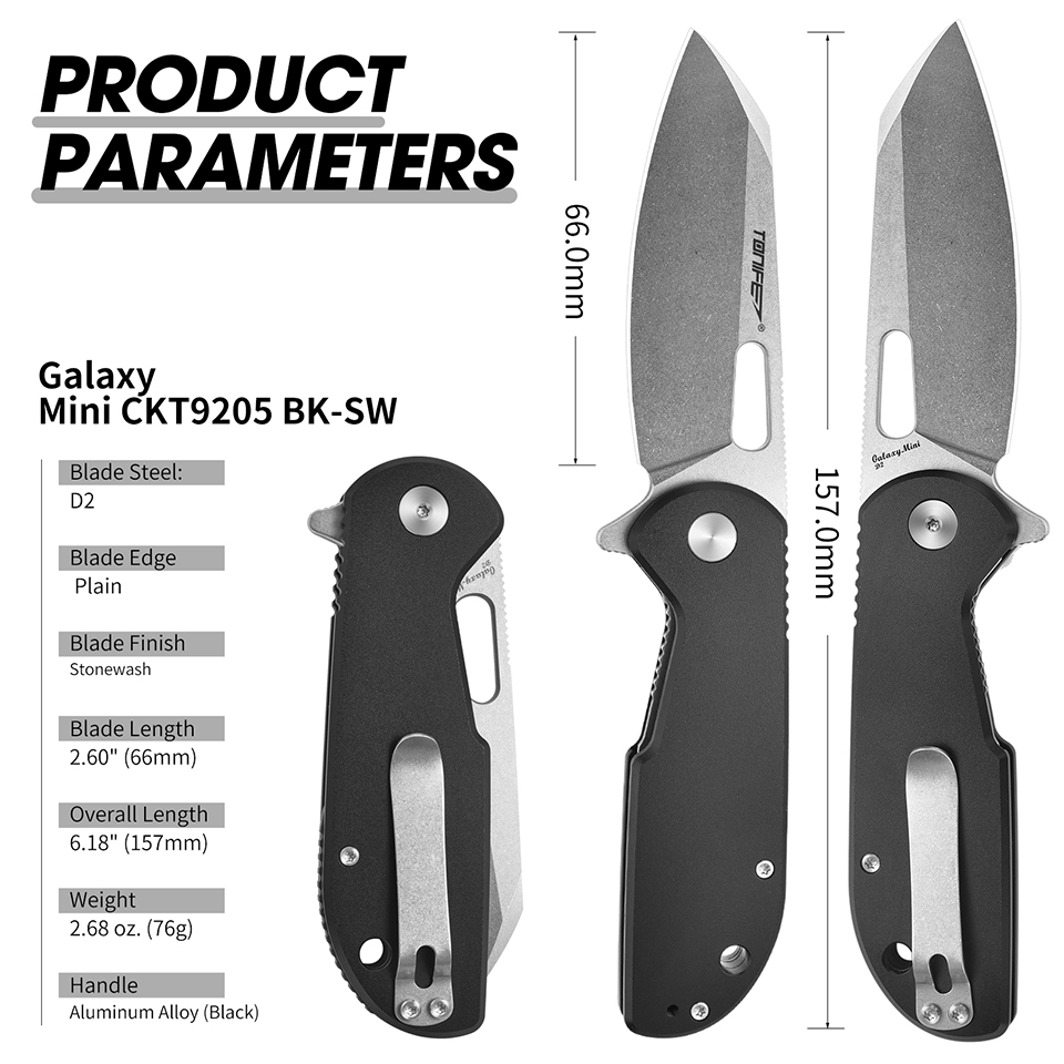 Edc Everyday Carry Knives - TONIFE Galaxy Mini CKT9205 Folding Knife