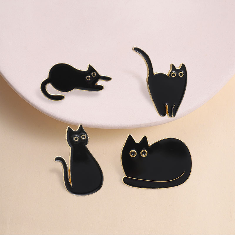 Cute Big Eyes Black Cat Enamel - огляд і ціна Edc Everyday Carry Knives