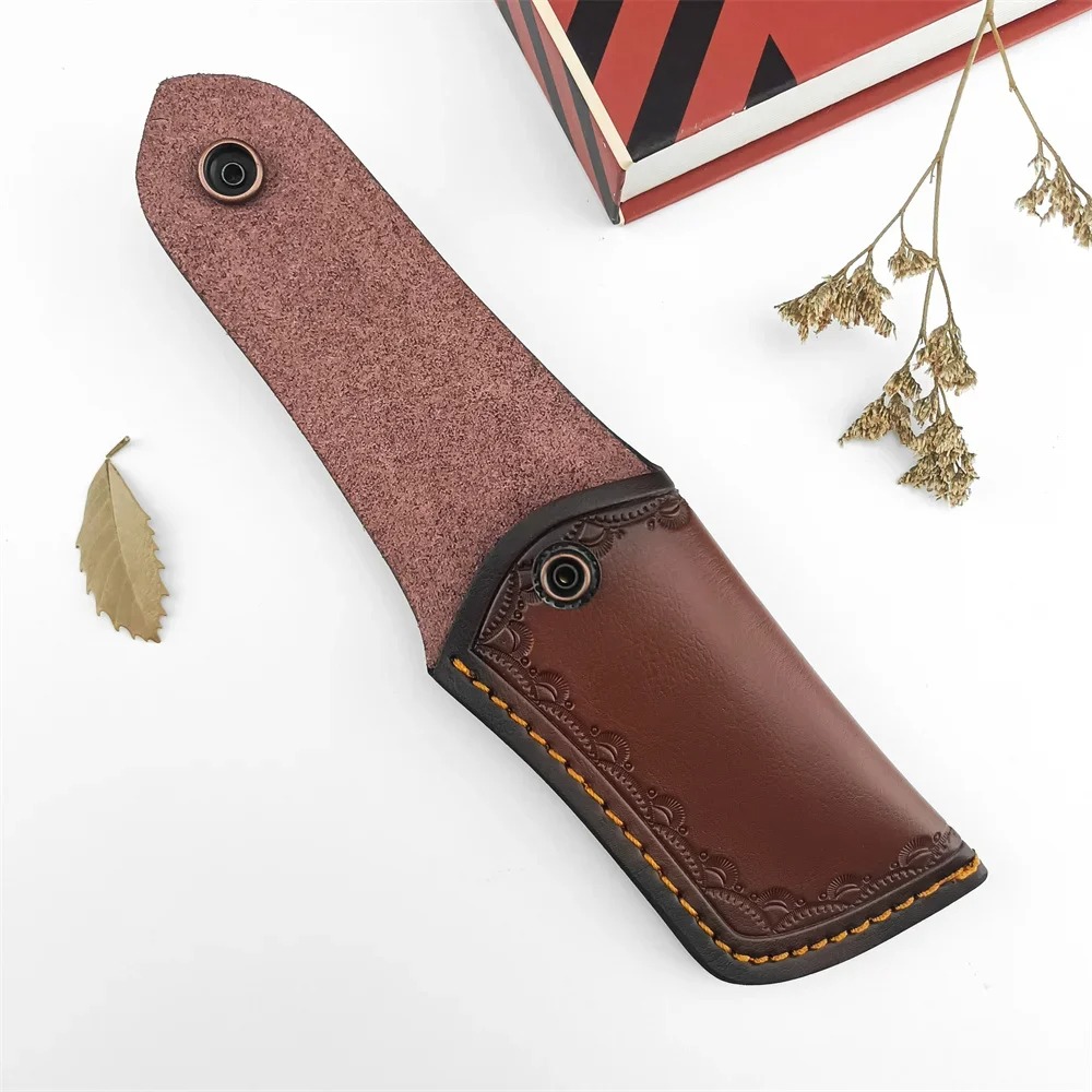 Brown Embossed Leather Knife S - огляд і ціна Edc Carry Belt Leather
