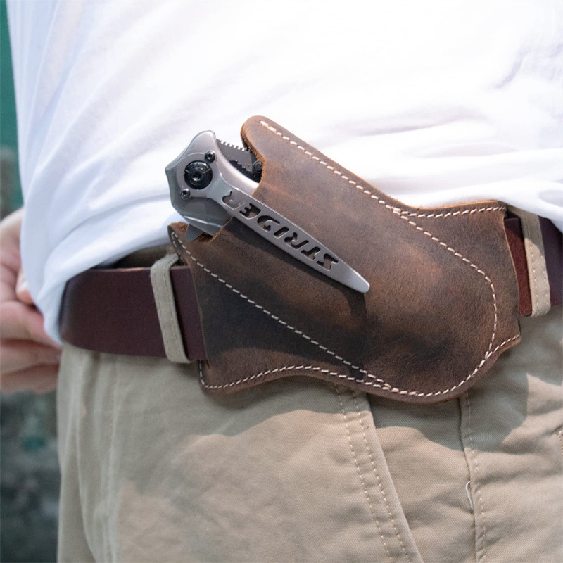 Leather Folding Knife Sheath,  - огляд і ціна Edc Carry Belt Leather